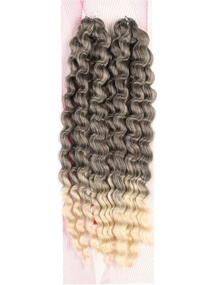 Hsc Bilişim Nice Bulk Afro Su Dalgası Saç / Kahve / Platin Ombreli