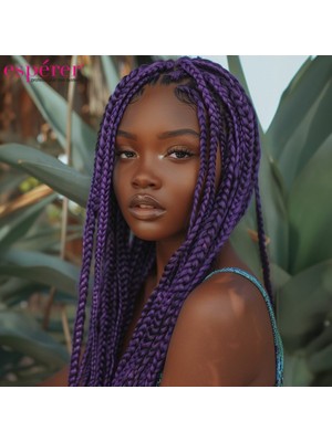 Hsc Bilişim Sentetik Örgülük Saç Esperer 100 Gr. / Küllü Mor