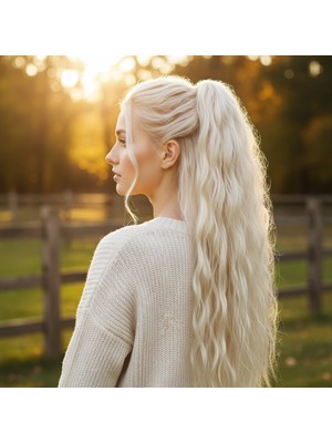 Hsc Bilişim Tokalı Kabarık Dalgalı At Kuyruğu / Platin