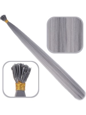 Hsc Bilişim Fiber Sentetik Boncuk Kaynaklık Renkli Saç / Koyu Gri / 100 Adet