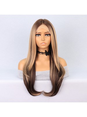 Hsc Bilişim Kumral Balköpüğü Röfleli Katlı Kesim Tül Peruk