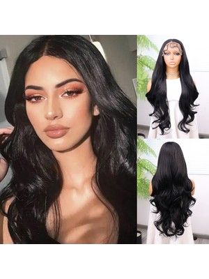 Hsc Bilişim Siyah Renk Bebek Saçlı Fiber Sentetik Tül Peruk