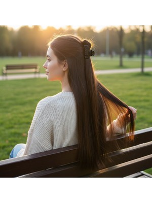 Hsc Bilişim Fiber Sentetik Düz 8 Parça Çıt Çıt / Koyu Kahve