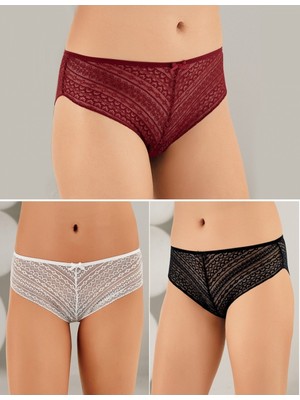 Şahinler Kadın Dantel Detaylı 6 Adet Külot 3086