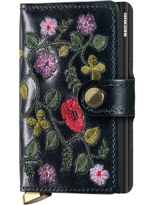 Secrid Premium Miniwallet Stitch Floral Black Kartlık Cüzdan