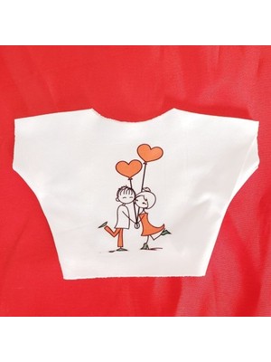 Tuncel Store Mutlu Çift Temalı Baskılı Tişört