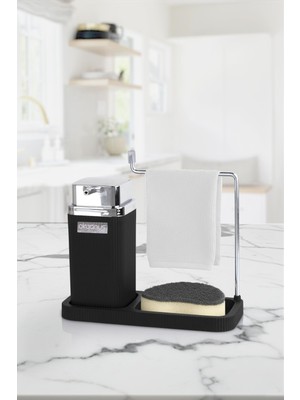 Okyanus Home Kare Mina Lavabo düzenleyici Siyah