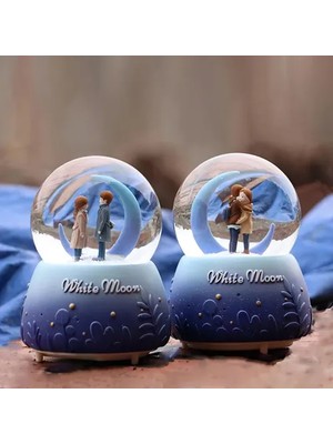 Tuncel Store White Moon Kar Küresi Orta Boy