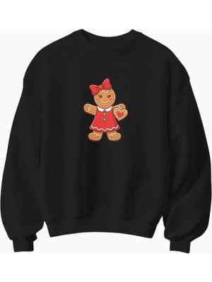 Yılbaşı Kurabiye Temalı Sweatshirt (Kadın)