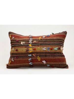 Kilim Wholesale El Yapımı Kilimden Yapılmış Vintage Kırlent Kılıfı, YÜN,40X60CM