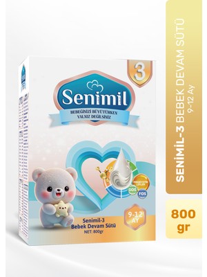 Senimil 3 Bebek Devam Sütü 800 gr (9-12 Ay)