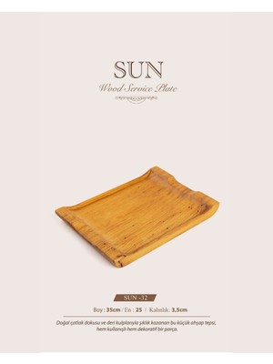 Ahşap Tepsi Sunum Sun-32