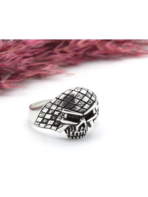 Canka İskelet Kafası Gümüş Yüzük