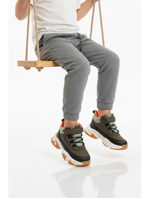 Ayakmod Haki Geniş Kalıp Cırtlı Erkek Çocuk Bot Evil p