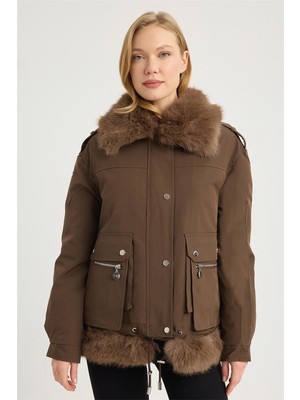 Home Store Katlı Çift Yaka Mont