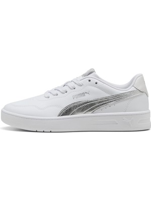 Puma Court Lally Metallic Whisper Kadın Beyaz Spor Ayakkabı.02