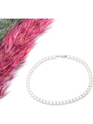 Canka Beyaz Altın Kaplama Su Yolu Gümüş Bielklik