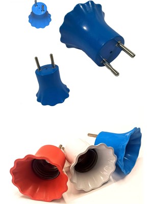 Mivexa Outdoor Outlet Duylu Fiş E27 Duylu Ampul Takılan Fiş Duylu Priz