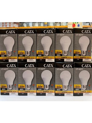 Cata 9W LED Ampul 10’LU –E27 Seçenekli, Gün Işığı (3200K), Enerji Tasarruflu LED