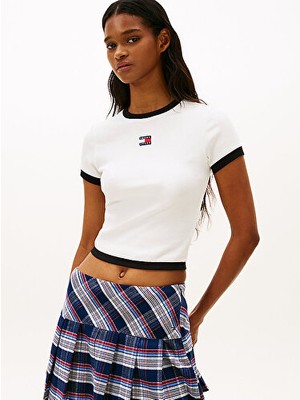 Tommy Hilfiger Kadın Tjw Badge Slim Fit T-Shirt