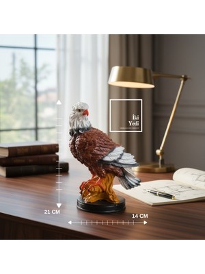 İki Yedi Konsept Castro 772 Kartal Figürü 21 Cm, Masaüstü Dekoratif Heykel, Ofis Ev Için Güçlü ve Şık Tasarım Hediye
