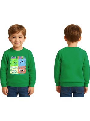 Sedirli Unisex Ayıcık Bear Baskılı Çocuk Swaetshirt 3 Iplik Şardonlu