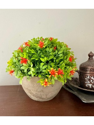 FB Cup Premium Yapay Çiçek Saksılı Portakal Detaylı Ev Ofis Dekorasyonu 🪴