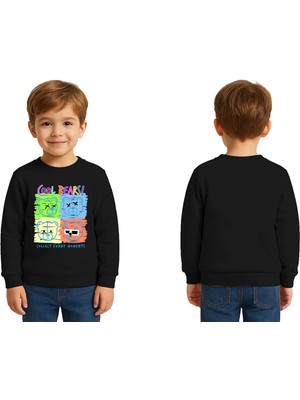 Sedirli Unisex Ayıcık Bear Baskılı Çocuk Swaetshirt 3 Iplik Şardonlu