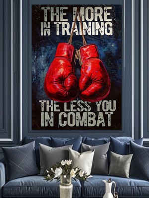 Artmeg Kırmızı Boks Eldiveni Poster Dekoratif Kanvas - Mdf Ahşap Tablo