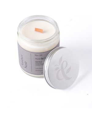 Amber Noir - Kokulu Premium Mum - Odunsu Notalar, Kehribarın Sofistike Uyumu