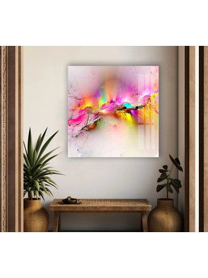 Myphotostation Pembe Cam Tablo – Uv Baskılı Temperli Cam Duvar Tablosu, Modern Dekoratif Duvar Dekoru