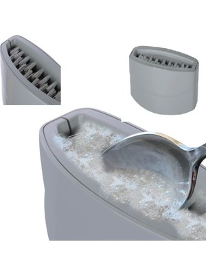 Mivexa Outdoor Outlet Hijyenik Çatal Kaşık Bıçak Yıkama Fırçası Vantuzlu - Çift Fırçalı