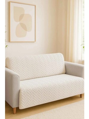 Decomia Home Terry Kabartmalı Yumuşak Tüylü Koltuk Örtüsü Çok Amaçlı Koltuk Şalı Kaymaz Süngerli (165X205 Cm)