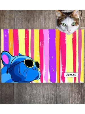 Monnhein Pet Mat – Kişiselleştirilebilir Kaymaz Mama Altlığı, 50X35 cm