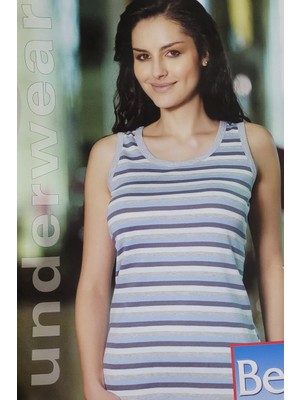 Çamaşır Kenti Berrak Çizgili Bayan Atlet 8008