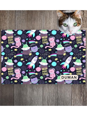 Monnhein Pet Mat – Kişiselleştirilebilir Kaymaz Mama Altlığı, 50X35 cm