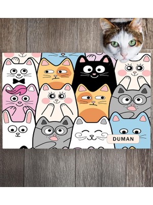 Monnhein Pet Mat – Kişiselleştirilebilir Kaymaz Mama Altlığı, 50X35 cm