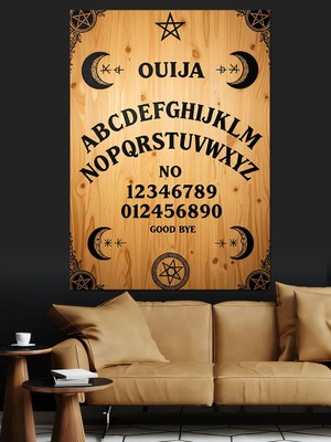 Karizma Tablo Ouija Tahtası Illüstrasyonu Dekoratif Kanvas - Mdf Ahşap Tablo