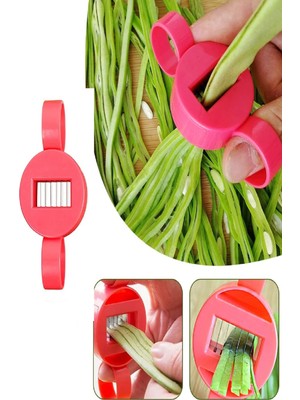 Mivexa Outdoor Outlet Ayarlanabilir Yeşil Fasulye Dilimleme Kesici Pratik Bamya Bakla Vs Parçalayıcı Dilimleyici