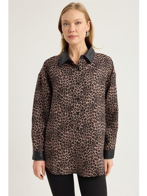 Home Store Leopar Desen Gömlek