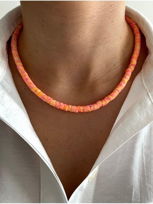 Hercy Renkli Neon Fimo Kolye | Yazlık Kolye