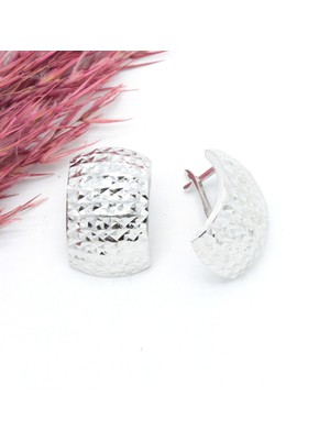 Canka Lazerli Kalemli Gümüş Küpe