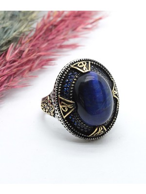 Canka Lapis Taşlı 925 Ayar Gümüş Erkek Yüzük