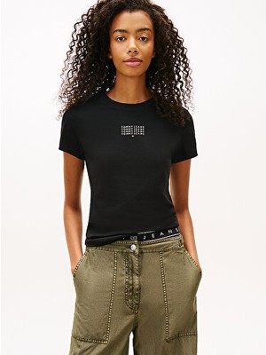 Tommy Hilfiger Kadın Tjw Ince Çizgili S/s T-Shirt