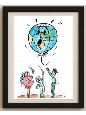 Karikatural Repina Liza 29X21CM Orijinal Karikatür Tablo