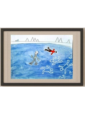 Karikatural Chernyshev Petya 29X21CM Orijinal Karikatür Tablo