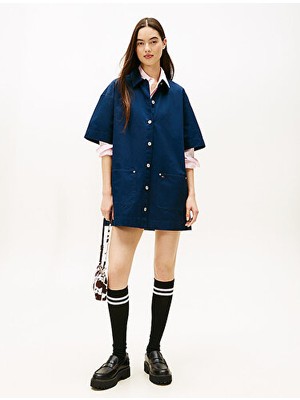 Tommy Hilfiger Kadın Tjw Pocket Mini Gömlek Elbise