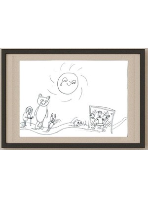 Karikatural Bulkin Andrew 29X21CM Orijinal Karikatür Tablo