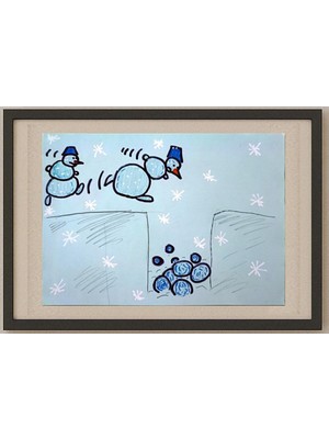 Karikatural Kukushkina Anastasia 29X21CM Orijinal Karikatür Tablo