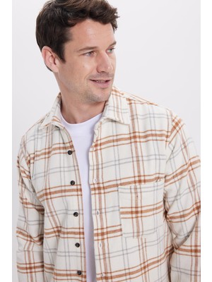 Tudors Erkek Regular Fit Rahat Kesim Kışlık Kareli Oduncu Gömlek
